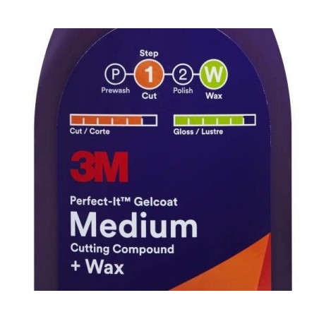 Liquide à Polir & Cirer 3M Perfect It - Pour Gelcoat - 473 Ml - Finition Moyenne