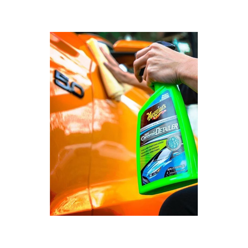 Kit Cire Céramique Hybride Meguiar's 768 Ml + Chiffon Microfibre 1000 GSM 50x80 Cm