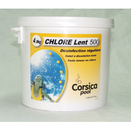 CORSICA POOL CHLORE LENT GALET 500 GR / 4.5 kg