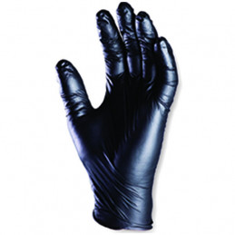 BLACKMAMBA - Boîte de 100 gants jetables nitrile noir L