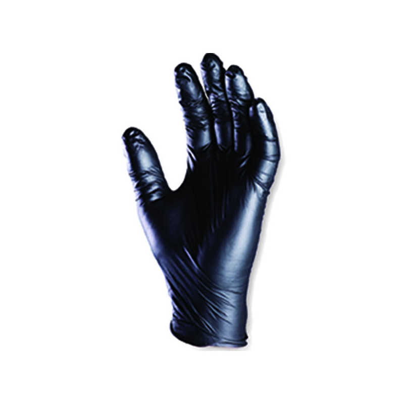 Gants Nitrile Noirs Ebony Extra épais - Lot De 100 Pièces Taille M (7-8) - Neuf