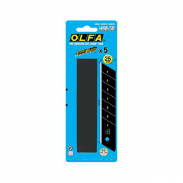 Olfa HBB-5B Excel Black, Lame de Cutter 25 mm, Paquet de 5