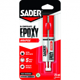 Colle Sader Epoxy Seringue 25 ml Aderenza rapida