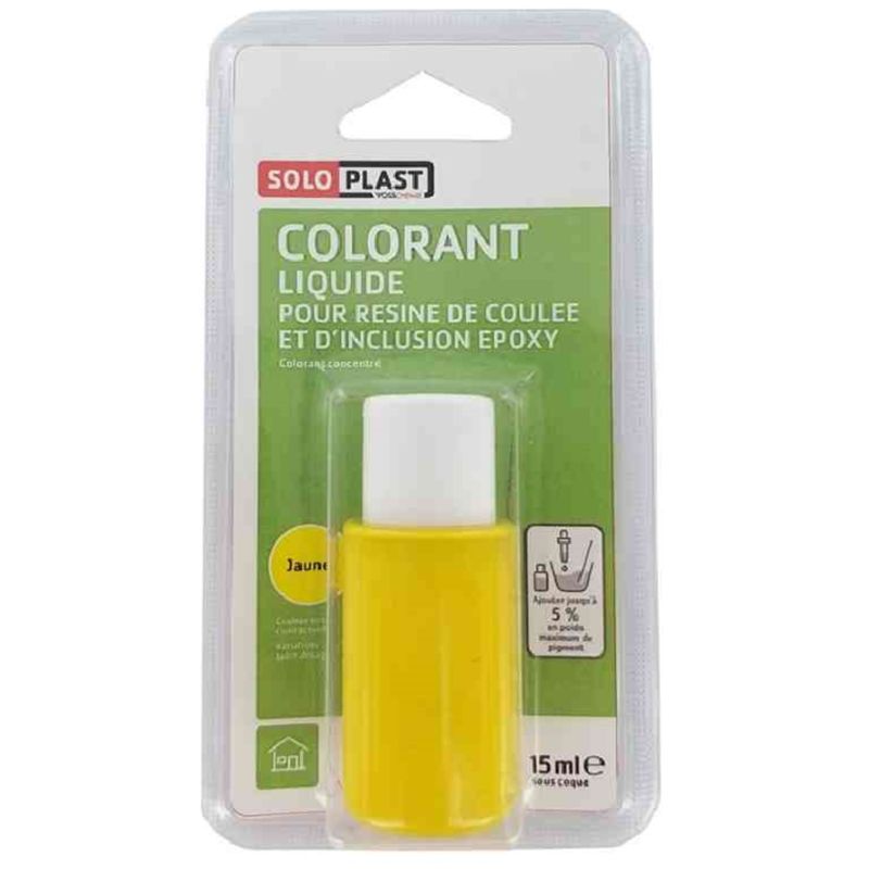 Soloplast Colorante amarillo para resina epoxi 15 ml