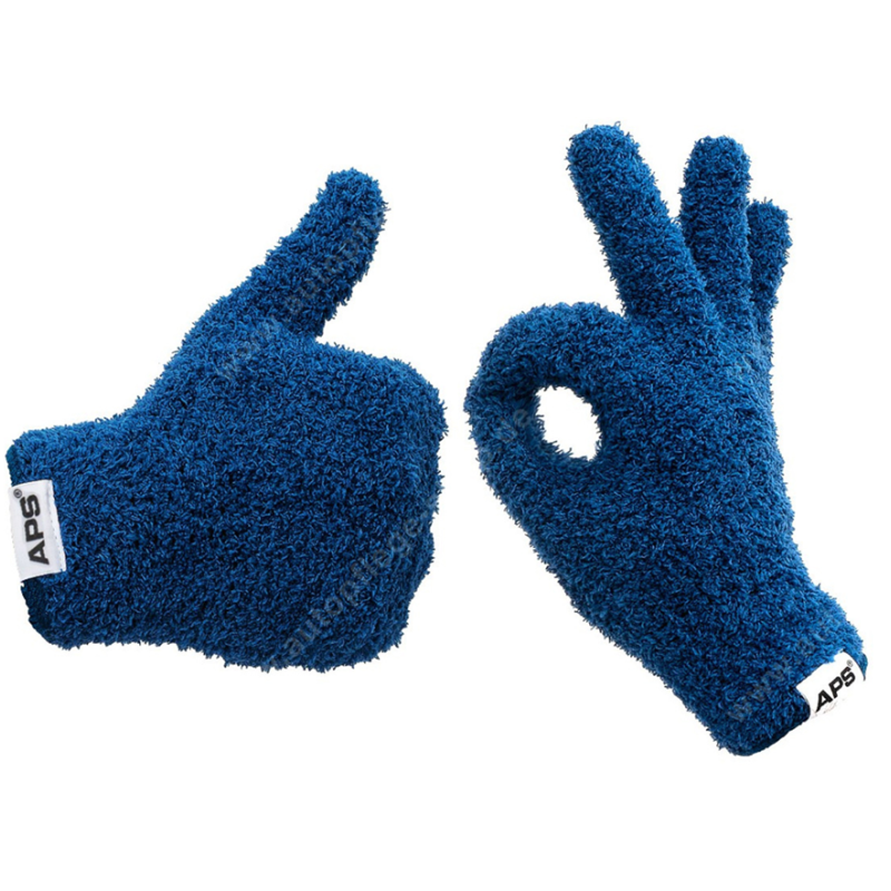 APS Clean & Finish Microfiber Gloves - Super Doux et Flexibles