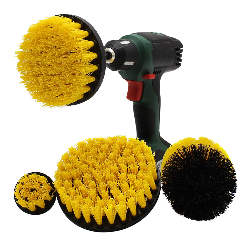 Brosse de Nettoyage Drill Brush Basic Lot de 4 -  Basic Jaune