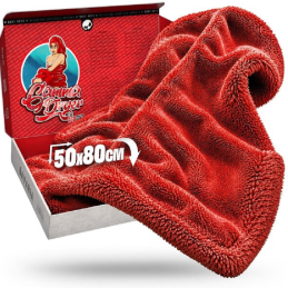 Nuke Guys Gamma Dryer XXL 1400 GSM rouge 50x80 cm : Serviette microfibre de séchage voiture ultra-absorbante